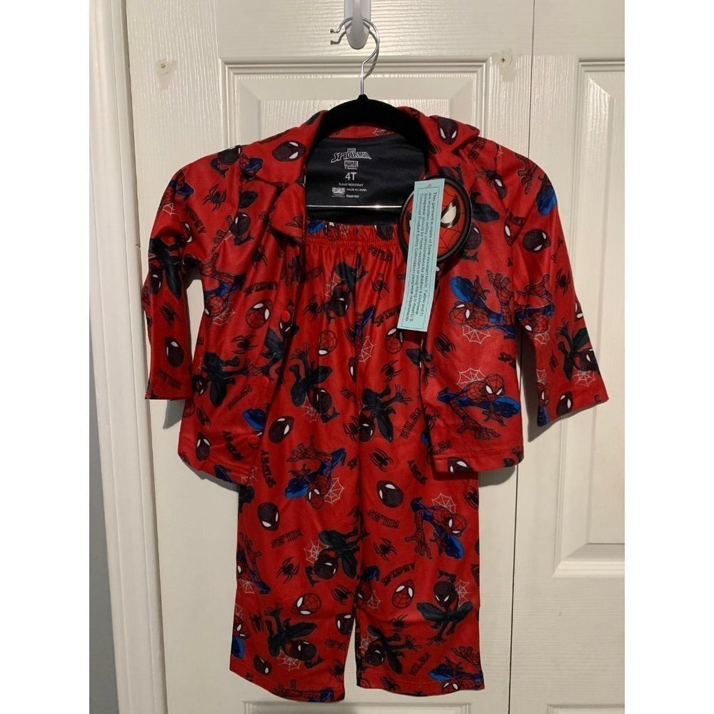 Boys 2 Piece Spider-Man Fleece Pajama Set Size 4T